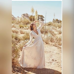 NEW BHLDN Belize Wedding Dress Bohemian-Oyster